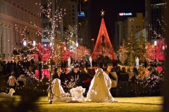 Salt Lake City Temple Square at Christmas.