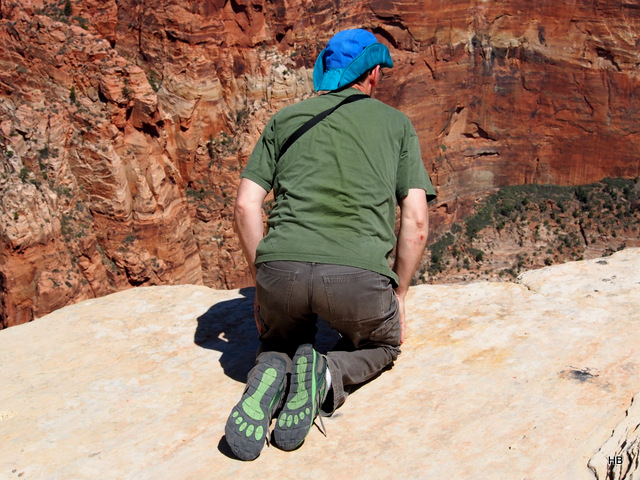 He had me worried he was going to take the shortcut down. Grr.