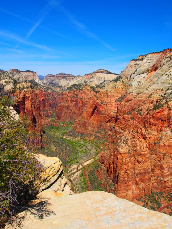 The view from the top of Angel's Landing. Zion National Park, Utah.